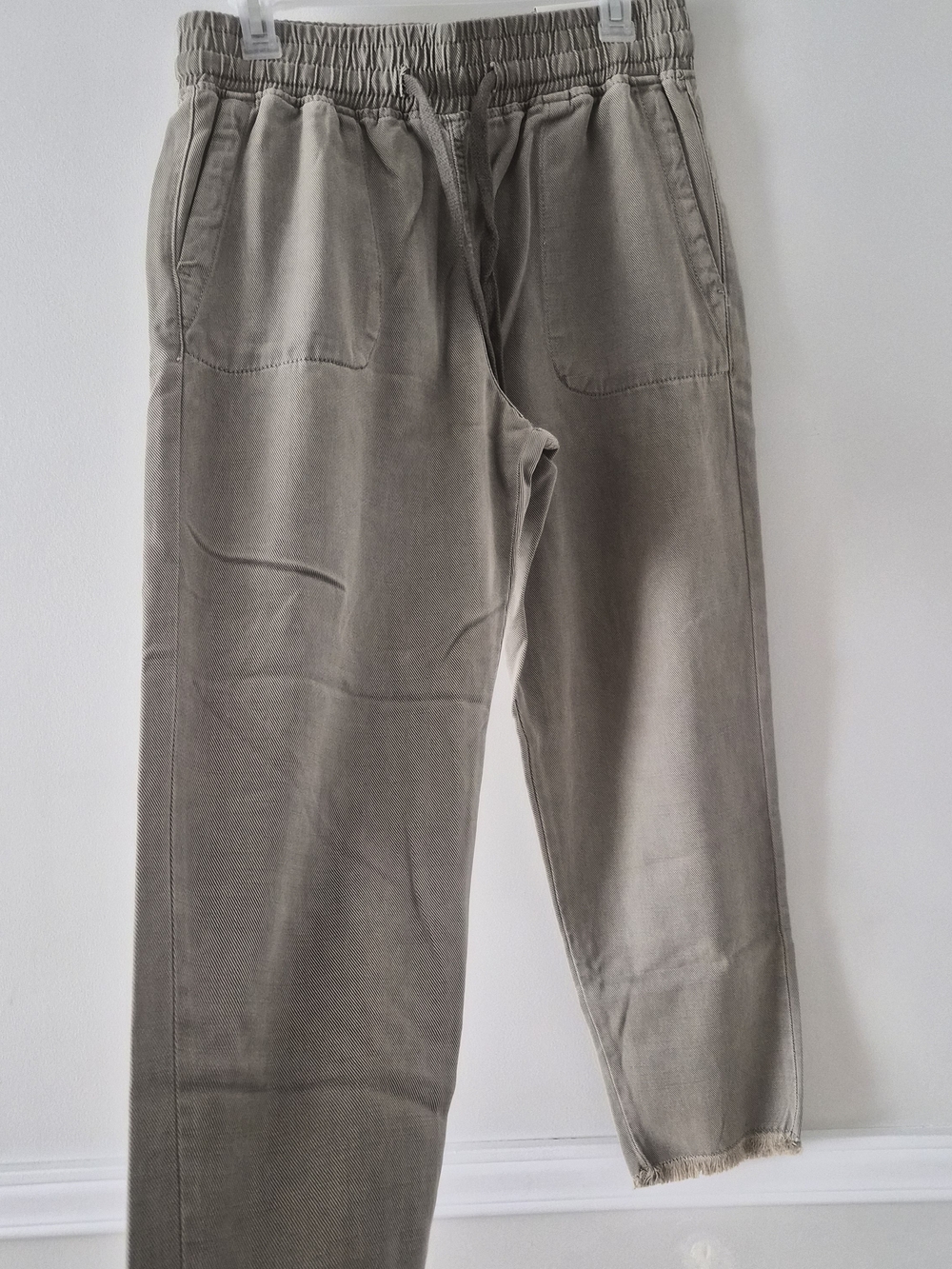 Raw Hem Jogger ZARA KAKI M